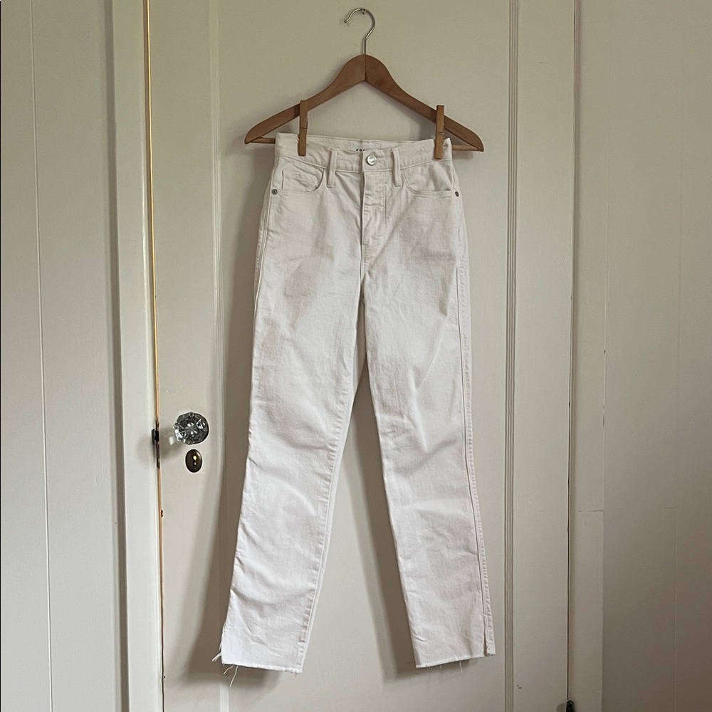 Frame Denim Women's Straight Leg Jeans in Cream